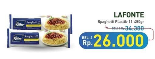 Promo Harga La Fonte Spaghetti 11 450 gr - Hypermart