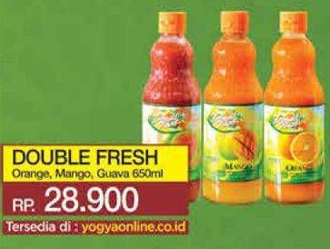 Promo Harga DOUBLE FRESH Drink Concentrate Orange, Mango, Guava 650 ml - Yogya