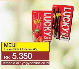 Promo Harga MEIJI Biskuit Lucky Stick All Variants 45 gr - Yogya