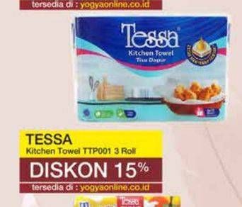 Promo Harga Tessa Kitchen Towel per 3 pcs 70 sheet - Yogya