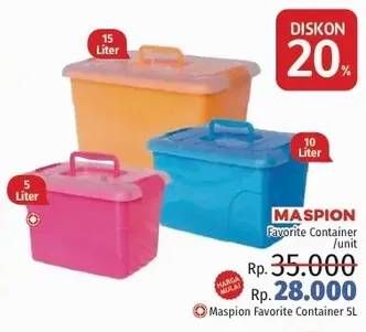 Promo Harga MASPION Favorite Box Container  - LotteMart