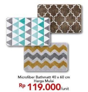 Promo Harga Microfiber Bathmatt 40 X 60 Cm  - Carrefour