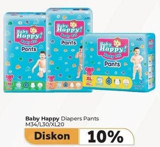 Promo Harga Baby Happy Body Fit Pants M34, XL20, L30 20 pcs - Carrefour