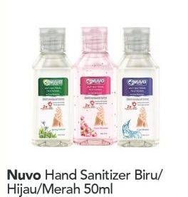Promo Harga NUVO Hand Sanitizer Cool Breeze, Spring Nature, Fresh Blossom 50 ml - Carrefour