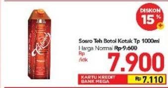 Promo Harga SOSRO Teh Botol 1000 ml - Carrefour