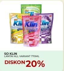 Promo Harga So Klin Pembersih Lantai All Variants 780 ml - Yogya