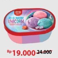 Promo Harga WALLS Ice Cream Unicorn 3 In 1 350 ml - Alfamart