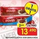 Promo Harga DELFI Chocolate All Variants per 2 pcs 55 gr - Superindo