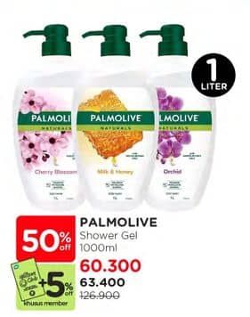 Promo Harga Palmolive Shower Gel 1000 ml - Watsons