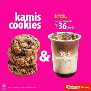 Promo Harga 3 Cookies Rich Coffee  - Richeese Factory