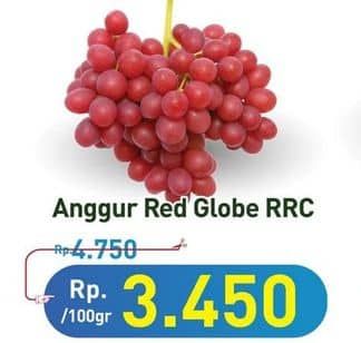 Promo Harga Anggur Red Globe per 100 gr - Hypermart