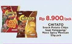 Promo Harga CHITATO Snack Potato Chips Sapi Panggang 55 gr - Indomaret