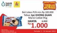 Promo Harga KHONG GUAN Marie Salut Cokelat 95 gr - Alfamidi