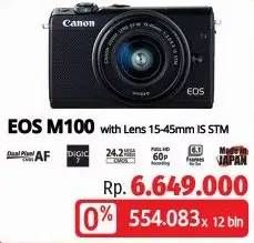 Promo Harga CANON EOS M100 Mirrorless Digital Camera  - LotteMart