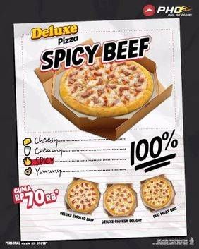 Promo Harga Deluxe PIzza Spicy Beef  - Pizza Hut