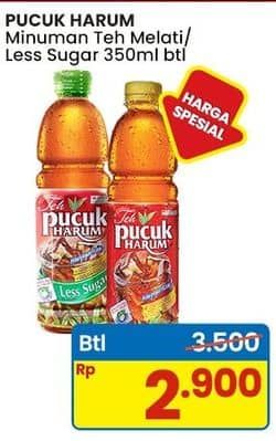 Promo Harga Teh Pucuk Harum Minuman Teh Jasmine, Less Sugar 350 ml - Indomaret