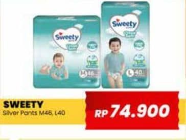 Promo Harga Sweety Silver Pants M46, L40 40 pcs - Yogya