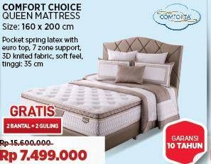 Promo Harga Comfort Choice Queen Mattres 160 X 200 Cm  - COURTS