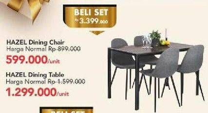 Promo Harga Hazel Dinning Chair/Table  - Carrefour