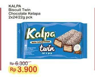 Promo Harga Kalpa Wafer Cokelat Kelapa Twin 48 gr - Indomaret