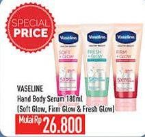 Promo Harga VASELINE Healthy Bright Firm Glow, Fresh Glow, Soft Glow 180 ml - Hypermart