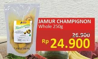 Promo Harga Jamur Champignon (Jamur Kancing) Whole 250 gr - Alfamidi