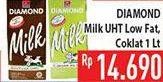 Promo Harga DIAMOND Milk UHT Low Fat High Calcium, Chocolate 1 ltr - Hypermart