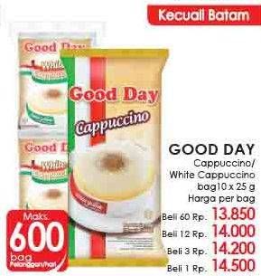 Promo Harga Good Day White Coffee per 10 sachet 25 gr - LotteMart