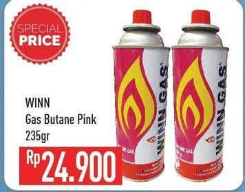 Promo Harga WINN GAS Tabung Gas Butane Pink 235 gr - Hypermart