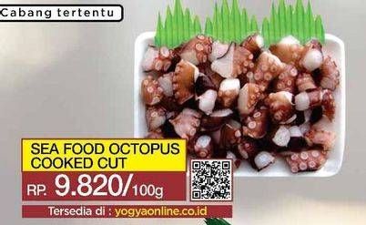 Promo Harga Sea Food  Octopus Cooked Cut per 100 gr - Yogya