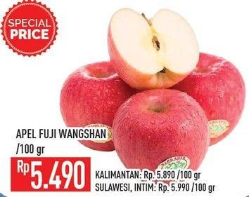 Promo Harga Apel Fuji Wangshan per 100 gr - Hypermart