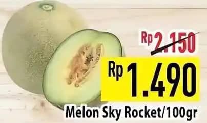 Promo Harga Melon Sky Rocket per 100 gr - Hypermart