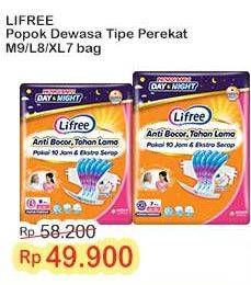 Promo Harga Lifree Popok Perekat Menyerap dan Kering L8, M9, XL7 7 pcs - Indomaret