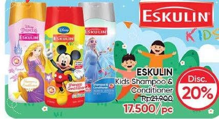 Promo Harga ESKULIN Kids Shampoo & Conditioner All Variants 200 ml - Guardian