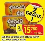 Promo Harga CHOCO MANIA Choco Chip Cookies All Variants per 3 box 90 gr - Superindo
