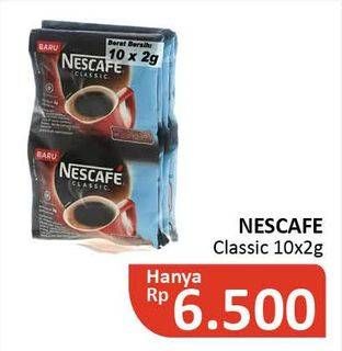 Promo Harga Nescafe Classic Coffee per 10 sachet 2 gr - Alfamidi