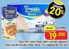 Promo Harga Tessa Soft Hand Tissue/Tessa Nature Unbleach Tissue Towel   - Superindo