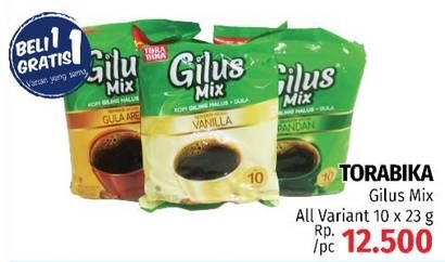 Promo Harga Torabika Gilus Mix Gula Aren, Pandan, Vanilla per 10 sachet 23 gr - LotteMart