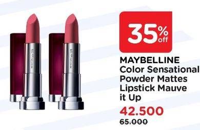 Promo Harga MAYBELLINE Color Sensational The Powder Mattes Up To Date 3 gr - Watsons