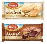 Promo Harga ROMA Sandwich Chocolate, Peanut Butter 216 gr - Carrefour