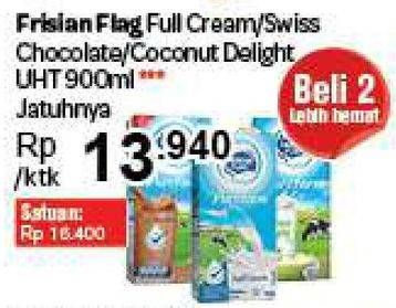 Promo Harga FRISIAN FLAG Susu UHT Purefarm Full Cream, Swiss Choco, Coconut Delight 900 ml - Carrefour