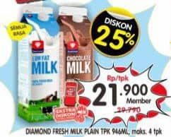 Promo Harga Diamond Fresh Milk All Variants 946 ml - Superindo