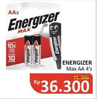 Promo Harga ENERGIZER MAX Battery AA 4 pcs - Alfamidi