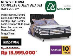 Promo Harga Airland New Victoria Complete Queen Bed Set 160 X 200 Cm  - COURTS