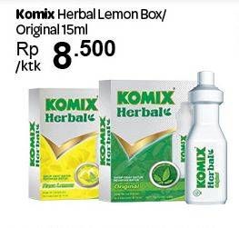 Promo Harga KOMIX Herbal Obat Batuk Lemon, Original 15 ml - Carrefour
