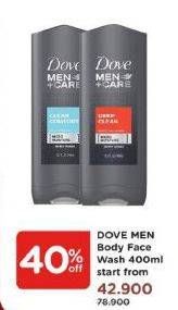 Promo Harga DOVE Men Care Body & Face Wash All Variants  - Watsons