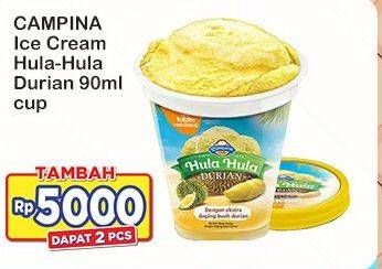 Promo Harga Campina Hula Hula Durian 90 ml - Indomaret