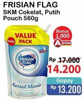 Promo Harga FRISIAN FLAG Susu Kental Manis Cokelat, Putih 560 gr - Alfamart