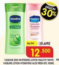 Promo Harga Vaseline Hand Body Lotion Healthy White UV LIghtening/Aloe Fresh  - Superindo