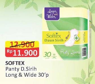 Promo Harga Softex Pantyliner Daun Sirih Longer And Wider 30 pcs - Alfamart